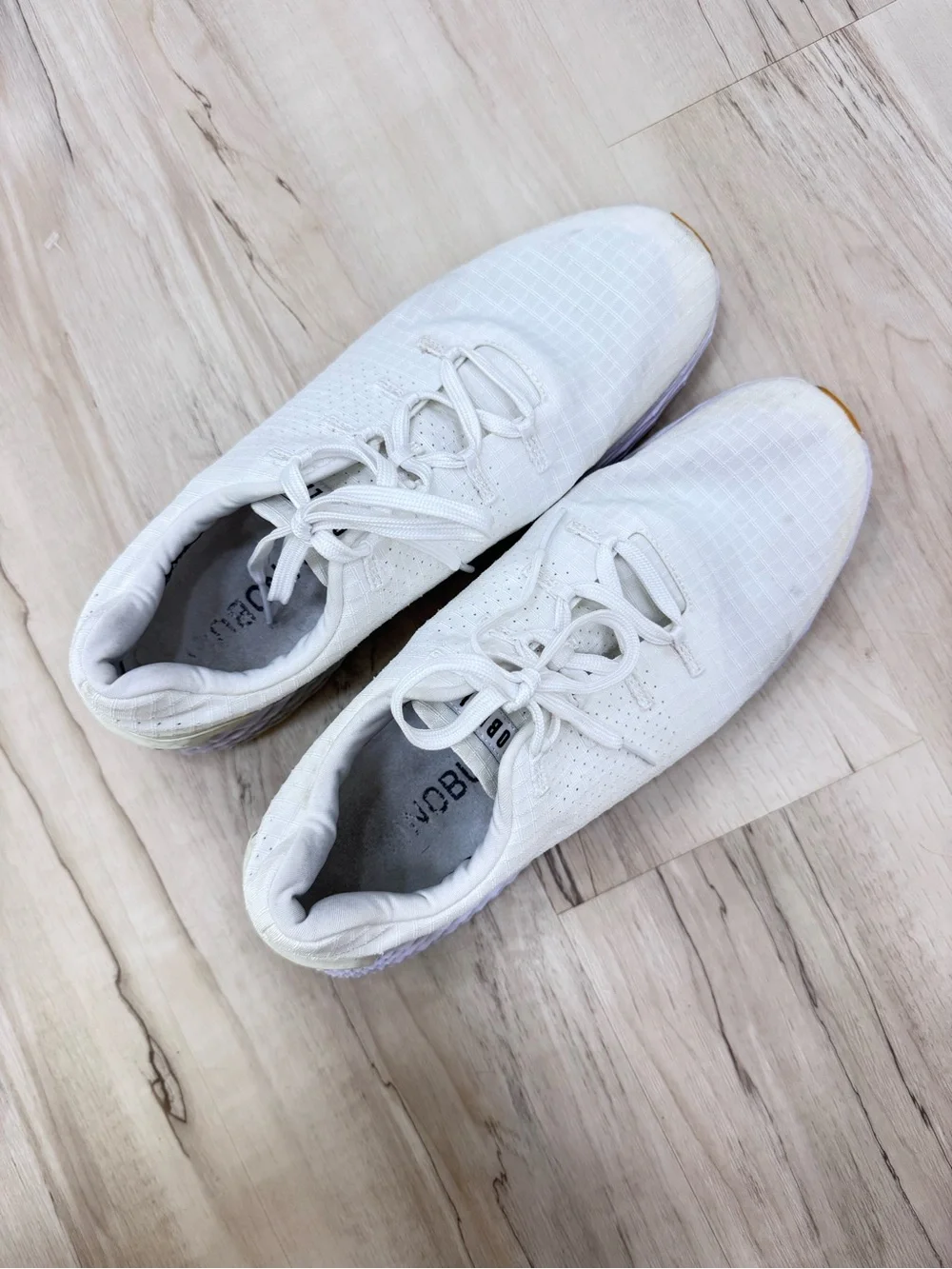 NoBull Allday Ripstop Mens Sneaker Lace Up Running Shoes white Sz 12